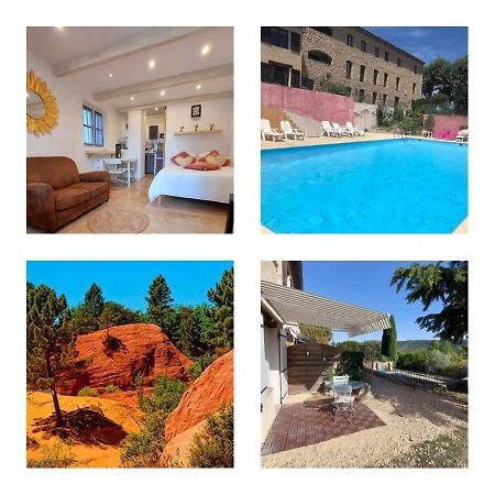 Viens Logement D'Exception Pres Du Colorado Provencal Dans Une Residence Au Calme Avec Piscine Offrant Une Vue Imprenable Sur Le Luberon Depuis Sa Terrasse מראה חיצוני תמונה